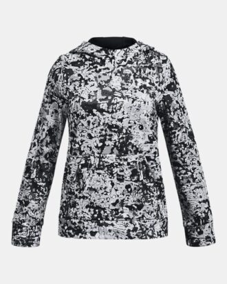 Armour Fleece®-hoodie med tryck för flickor