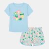 Floral Logo Infant Woven Microfiber Shorts Set Floral Logo Infant Woven Microfiber Shorts Set