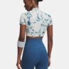 HeatGear® Printed Crop Mock Short Sleeve