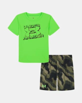Hyper Tech Printed Little Shorts Set