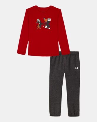 Multi Sport Logo Set med långärmad tröja och joggingbyxor för små barn