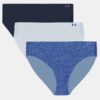 Pure Stretch Printed 3-Pack No Show Bikini
