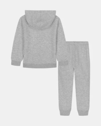 Set med hoodie med dragkedja och logotyp för småbarn