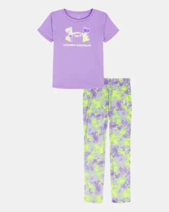 Set med tryckta leggings för små barn