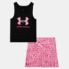 Stretch Little Tank & Skort Set med logotryck