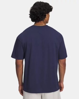 Tjock, märkesklädd oversized kortärmad tröja