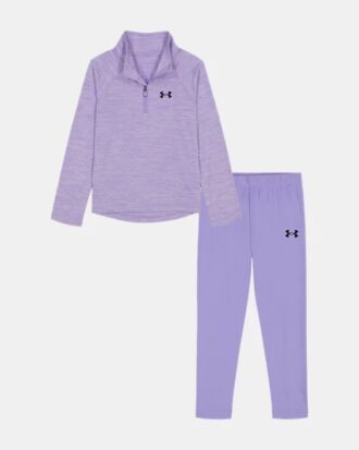 Twist Tech ¼ zip-tröja och leggings för småbarn
